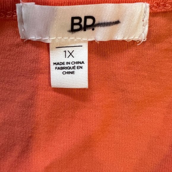 NWOT BP Twist Strap Tank in Coral Camelia (1X) - Picture 7 of 11